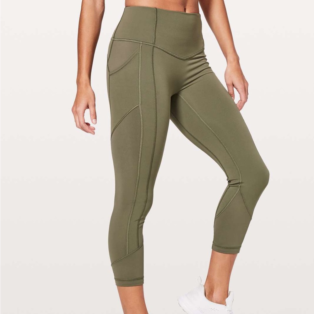Lululemon All The Right Places Crop II *23", Sage, sz 8